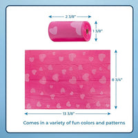 Best Pet Supplies Dog Poop Bags (240 Bags) for Waste Refuse Cleanup, Doggy Roll Replacements for Outdoor Puppy Walking and Travel, Leak Proof and Tear Resistant, Thick Plastic - Pink Heart