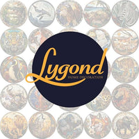 Lygond Metal Sign Tin Sign Circular Stained Glass Parrot Bar Signs for Home Bar for Patio 8×8 Inches