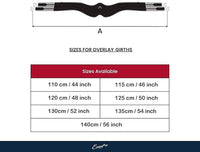Exion Designer Anatomic Snap Over Lay Girth | Comfortable Leather Horse Girth for English Saddles | Jumping & Riding