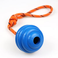 K9 Training Ball with Rope, Exercise and Reward Toy for Dogs - Blue - image 3