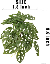 Fake Calathea Orbifolia, Reptile Terrarium Suction Plants – Essentials for Fish - Fake Swiss Cheese Plants Monstera Adansonii - image 2