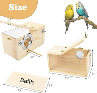 Parrot Nesting Box Cockatiel Nesting Box Bird Breeding Box House - S(9.1"X5.7"X5.7") - image 2