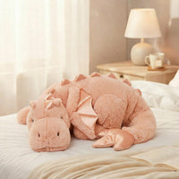ARELUX Large 36in Cute Dragon Stuffed Animals Plush Toy Soft Matcha - Pink / 36inch