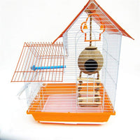 Natural Coconut Hide with Ladder Perches Hanging Bird House Toy - 1pc Coconut Hide with Ladder Bird Cage - image 3