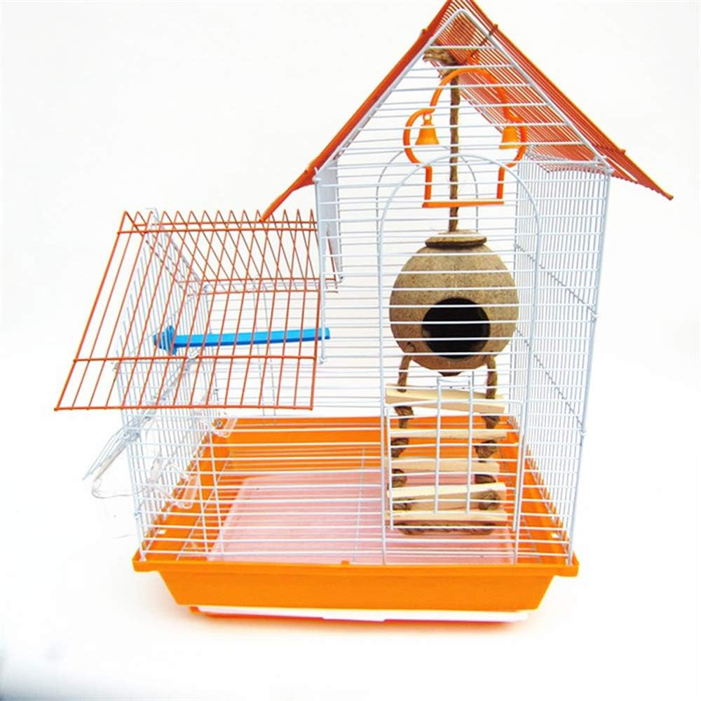 Natural Coconut Hide with Ladder Perches Hanging Bird House Toy - 1pc Coconut Hide with Ladder Bird Cage - image 3