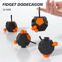 Fidget Dodecagon-12 Sided Fidget Toy Cube for Kids - A1 Black - image 2