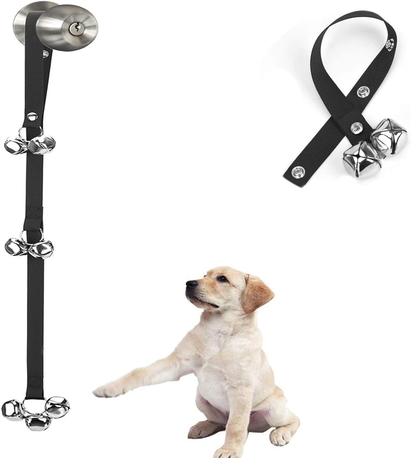 Luckyiren Upgraded Puppy Bells Dog Doorbells for Door Knob/Potty - Black; 1 Pack