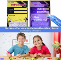 D&N Lifestyle invisible ink pens for kids, 24 UV secret message pens with activity cards and gift ba - view 10