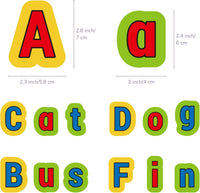 CHEFAN 104 piece felt alphabet letters set in bright colors, uppercase and lowercase - view 5