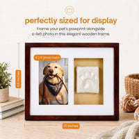 Pearhead Pet Paw Print Frame with Clay Impression Kit - Espresso Clay Print Wall Frame - image 3