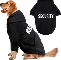 Dog Basic Hoodie Soft Dog Clothes Cold Weather Sweaters for Medium - Security / XL (Back: 24.8",Chest: 33.86", 35-55lbs)