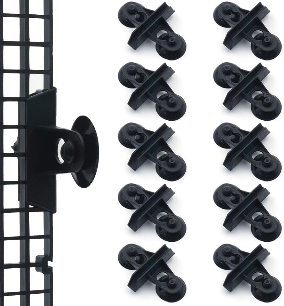 LINLAN 10 Pieces Aquarium Divider Suction Cup Clips - Black