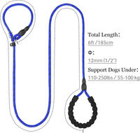 Slip Lead for Dogs, No Pull Training Leash, Padded Handle – Essentials for Dogs - L-1/2"x6'(110-250lbs) / Navy Blue - image 2