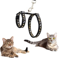 Cat Harness and Leash Set for Outdoor Walking Escape Proof Adjustable - Black / XL - image 2