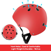 Besttravel Kids Helmet, Toddler Adjustable Kids Ages 3-8 Years Old Boys Girls Multi-Sports Safety - Red - image 4