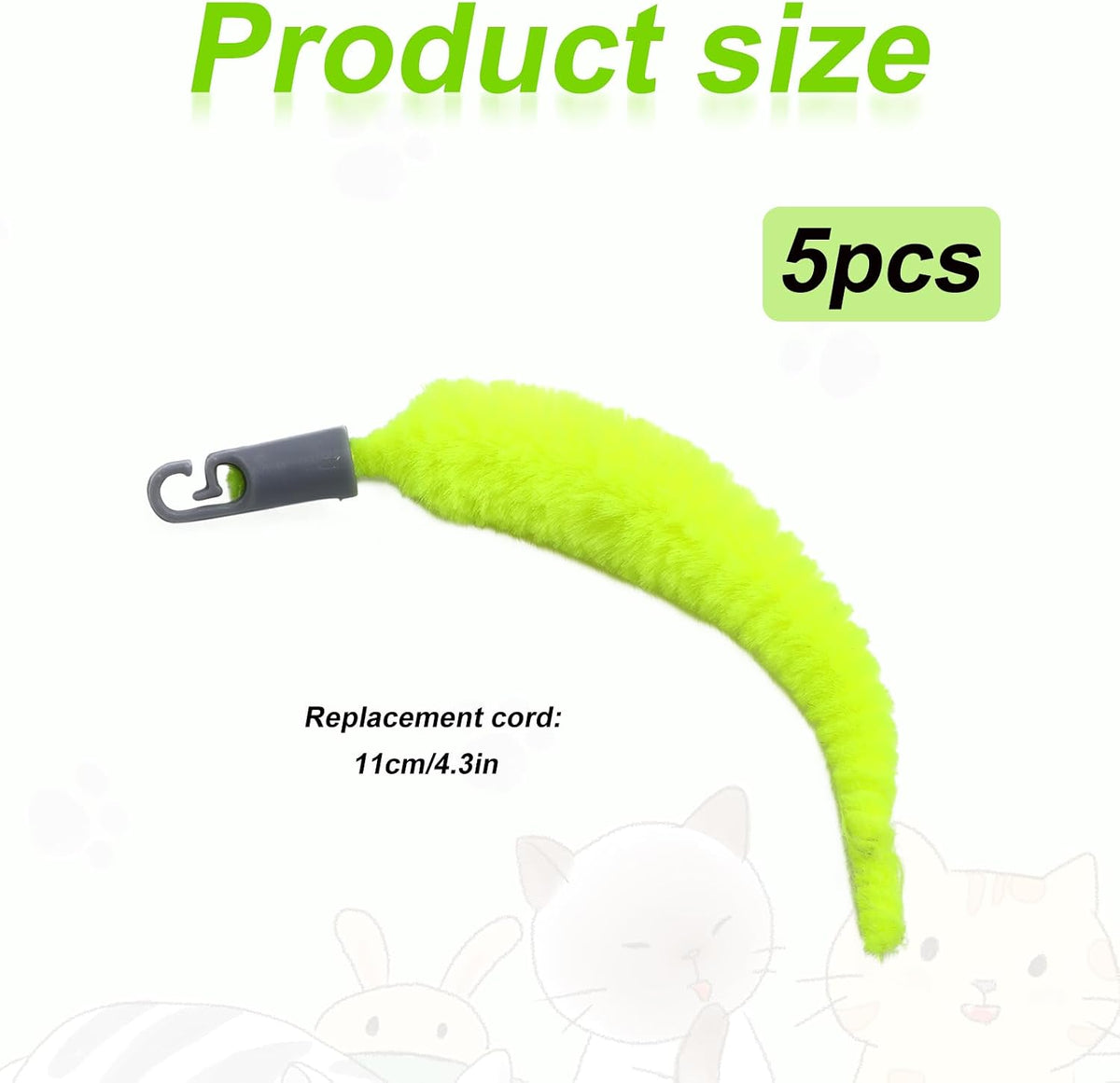 5 Pcs Cat Ball Toy Replacement Tails - image 2