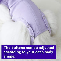 Cat Recovery Suit for Abdominal Wounds and Skin Diseases, Breathable Surgical Recovery Shirt After Surgery Wear Anti Licking Wounds,E-Collar Alternative for Cats Pet Kitten(RSC01-grey-l)