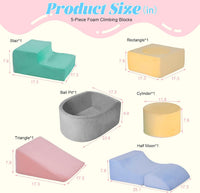 HHH HIKECUCAN 4-piece soft foam climbing blocks for toddlers with built-in ball pit - view 11
