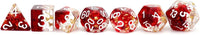 Haxtec Light Green DND Dice Set - Red Clear - image 3