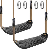 SELEWARE Heavy Duty Swing Seat Replacement, Kids & Adults - Black, 2 Pack