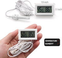Digital Probe Thermometer Hygrometer for Reptiles - White - image 2