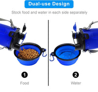 Dog Travel Water Bottle Collapsible Bowls - Blue - image 3