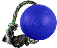 Jolly Pets Romp-N-Roll Rope & Ball Dog Toy - Orange / Medium (6 in) - image 2