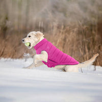 Lelepet Reversible Dog Coat Windproof Dog Jacket Lightweight Puffer - Extra Large / Rose Red - image 3