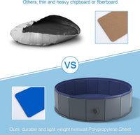 Niubya Foldable Dog Pool, Collapsible Plastic Dog Swimming Pool - S - 32'' x 8'' - image 3