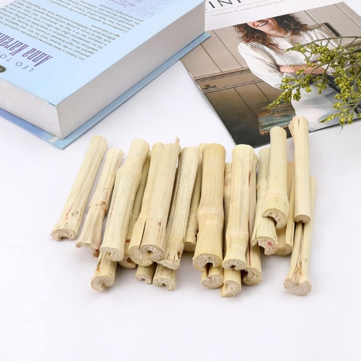 300g Sweet Bamboo Chew Toy for Small Animals, Bunny Chew Sticks - 11 Ounce (Pack of 2) - image 3