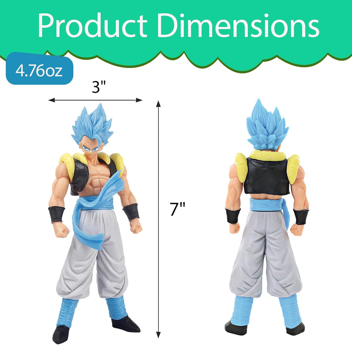 EAZZ 8 piece anime super hero action figures set, 7.8 inch warrior figurines - view 6