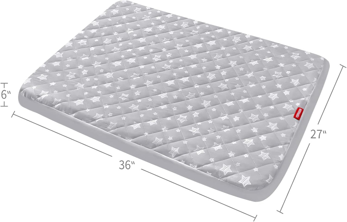 Waterproof Dog Bed Covers Replacement Lovely Grey Star Print - Grey Star / 27 x 36 x 6 inch - image 3