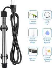 hygger 802 Aquarium Titanium Heater Rod Fish Tank Heating Element - 200W - image 2