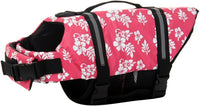 Dog Life Jacket Adjustable Dog Lifevest Swimsuit Safety Vest Apparel - A-Pink Flower / M:17-24 inch(Ribcage Girth) - image 3