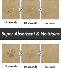 MontVoo Absorbent Dog Food Mat-Dog Mat for Food and Water Bowl - Beige / 14"x22" - image 2