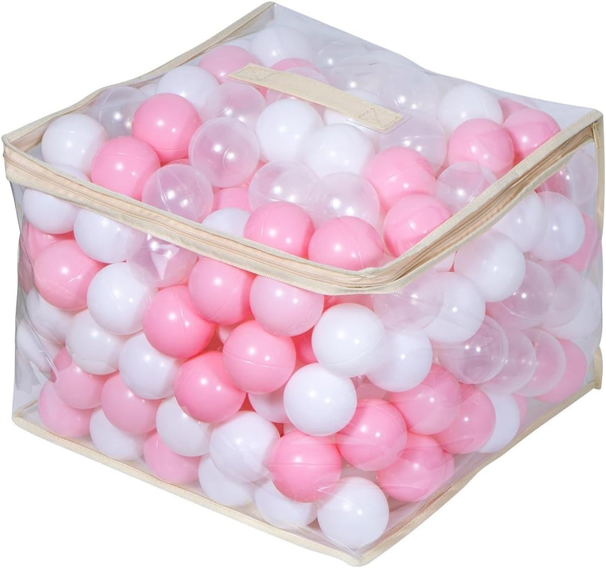 MoonxHome Ball Pit Balls for Toddlers - C_white&transparent&pink / 100