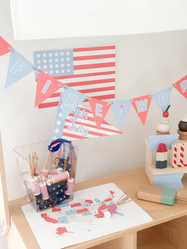 Independence Day 4th of July Printable Dramatic Play Kit