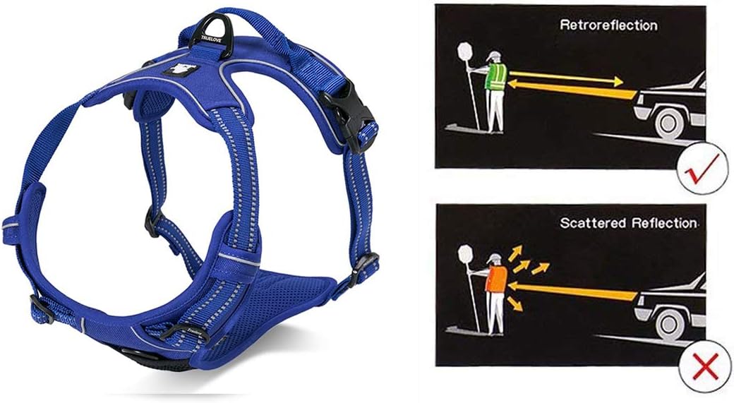 Truelove No Pull Dog Harness with Easy Control Handle and 2 Leash - Small / Royal Blue - image 2