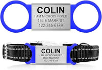 Custom Personalized Dog & Cat ID Tags - Engraved Dog Name, Silent Slide On - Small, Medium, Large Sizes