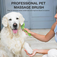 Self-Cleaning Dog & Cat Slicker Brush, Skin Friendly Deshedding Grooming Tool for Long or Short Haired Dogs Cats Rabbits, Dog Shedding Brush with Release Button - Frog