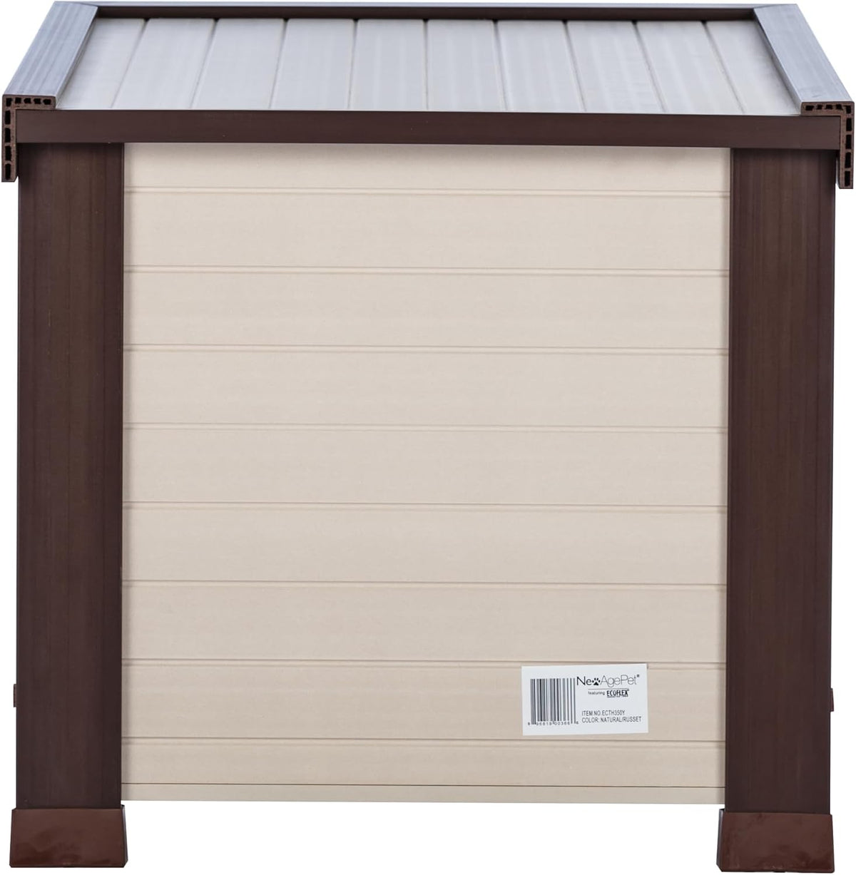 New Age Pet ECOFLEX Albany Outdoor Cat House, Maple/Brown – Essentials for Cats - Tan / Standard - image 4