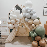 Sage Green Brown Balloons - Blue Green Brown - image 2
