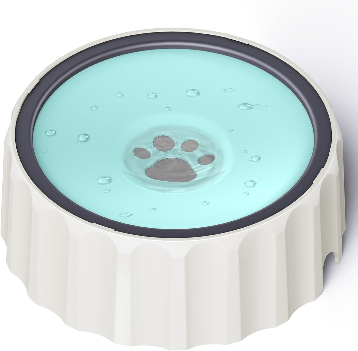 9.1" X 3.5" Dog Water Bowl No Spill 70oz/2L Large Capacity Dispenser - Green