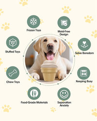 Dog Frozen Treat Toy, Long-Lasting Interactive Dog Toys to Keep Them Busy, Fillable & Freezable Birthday Gifts, Enrichment Toys for Puppy