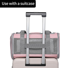 Airline Approved Pet Carrier for Cats and Small Dogs - pink / 17.0"L x 12.0"W x 12.5"H - image 4
