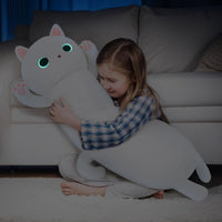 MaoGoLan 44 inch black cat plush body pillow with yellow eyes - view 6