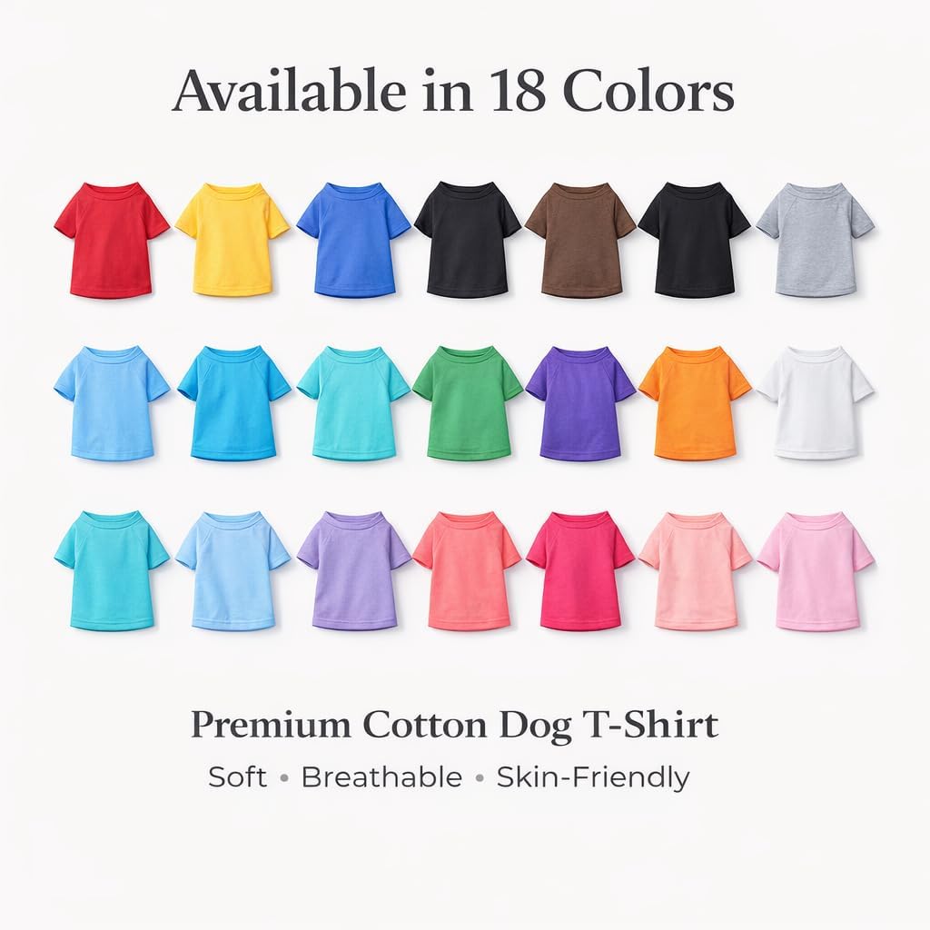 Lovelonglong Pet Clothing Dog Costumes Basic Blank T-Shirt Tee Shirts - XXL (-30lbs) / Turquoise - image 3