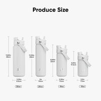 Insulated Water Bottle with Straw Stainless Steel Water Bottle, Leak-Proof, BPA-Free, Double Wall Vacuum Keeps Cold for 24 Hours for Sports, Travel, School (18 oz, Polar White)