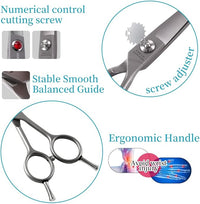 4.5" Curved Dog Scissors for Grooming Face and Paws with Safety Round Tip for Small Dogs Face Paw Ears Trimmer Professional Small Cat Grooming Shears (4.5" Curved, Gray)