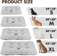 Dog Bed Crate Pad for Small Dogs 24"x18" Coffee – Essentials for Dogs - Medium 30"x20" / Rosette Pattern Grey - image 4